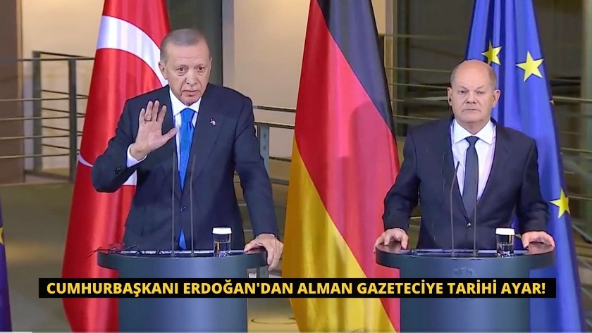 Cumhurbaşkanı Erdoğan'dan Alman gazeteciye tarihi ayar!
