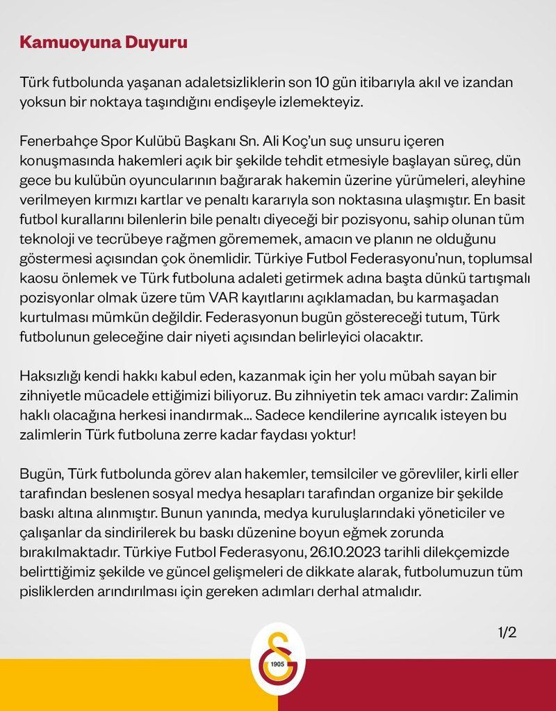 Galatasaray'dan çok set hakem açıklaması: İzandan yoksun - Sayfa 3