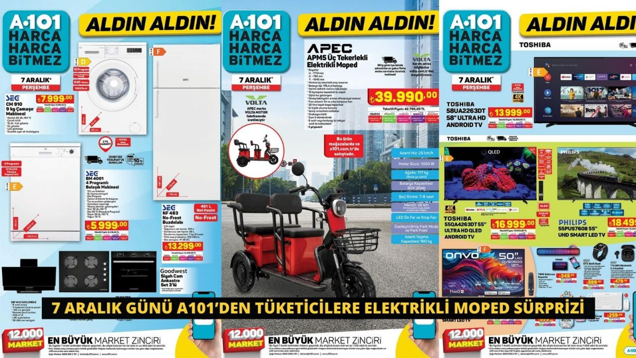 7 Aralık Günü A101’den Tüketicilere Elektrikli Moped Sürprizi - Sayfa 1