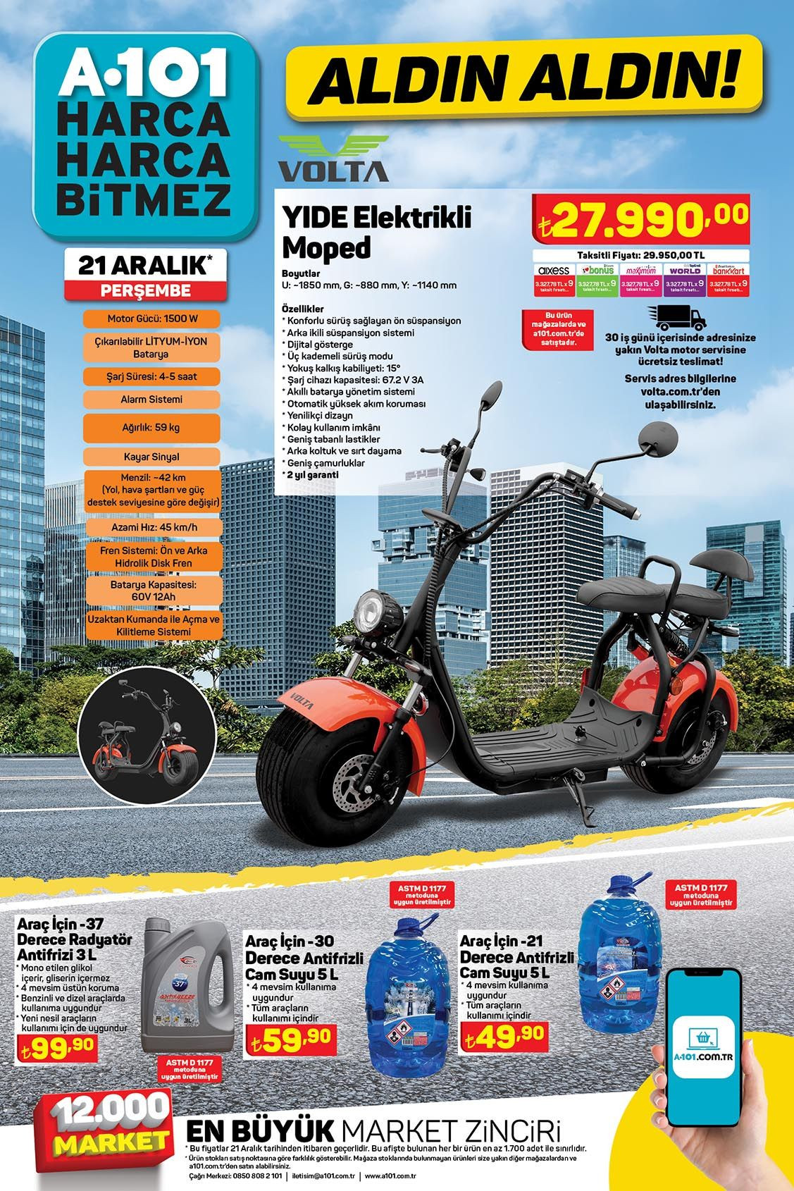21 Aralık Günü A101’den Elektrikli Moped Fırsatı - Sayfa 2