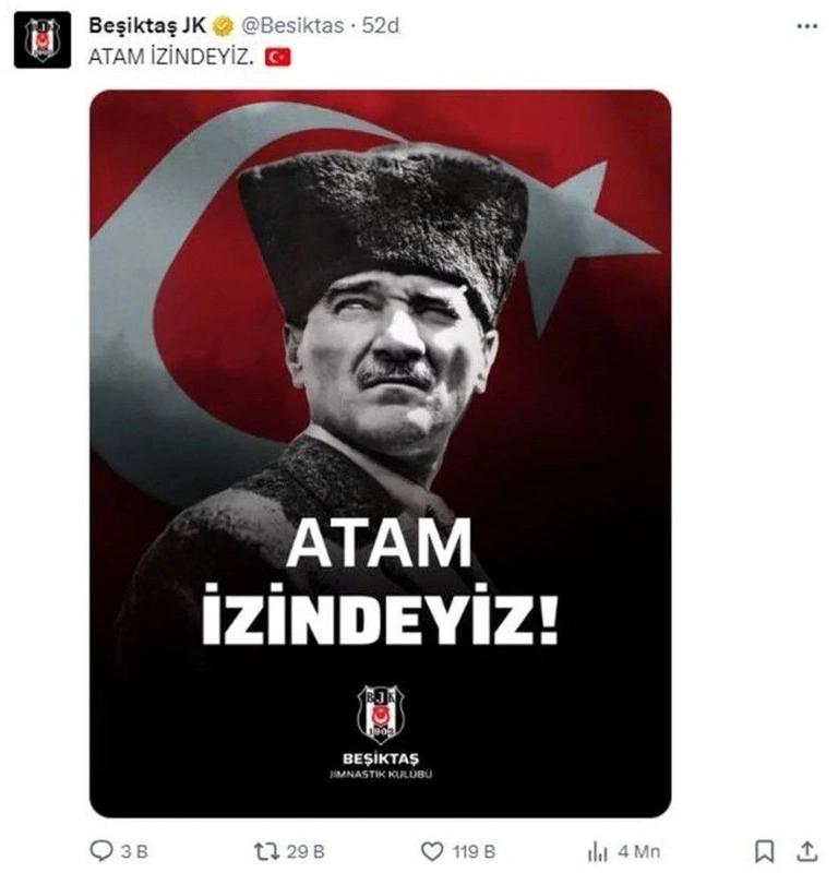 Süper Kupa maçı iptal edildi! Spor Kulüpleri Mustafa Kemal Atatürk paylaşımları tepki gösterdi - Sayfa 2