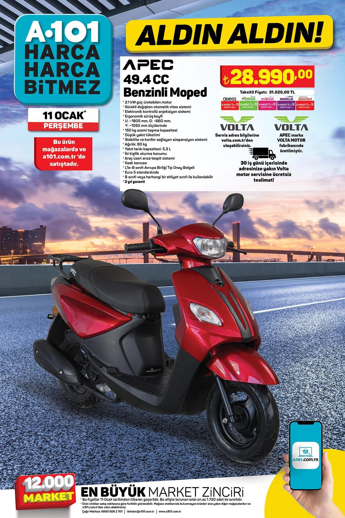 11 Ocak Günü A101’de Benzinli Moped Satışa Sunuluyor - Sayfa 2