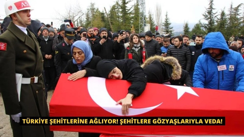 Türkiye şehitlerine ağlıyor! Şehitlere gözyaşlarıyla veda!