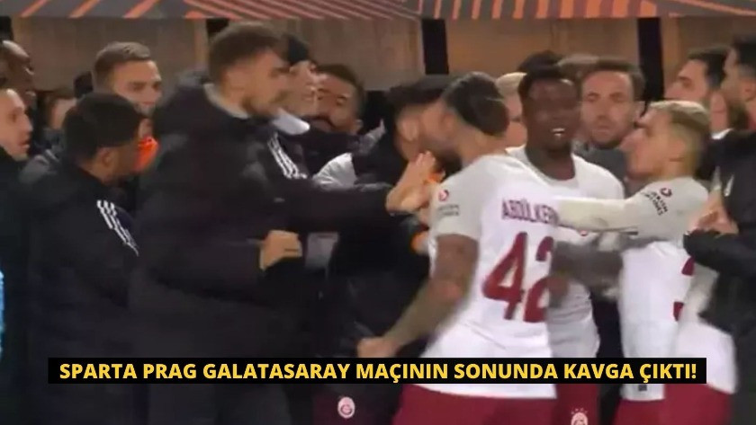 Sparta Prag Galatasaray maçının sonunda kavga çıktı!