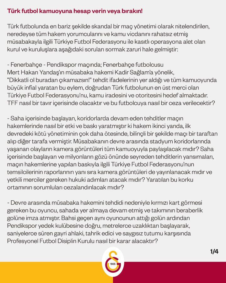 Galatasaray ve Fenerbahçe'den karşılıklı sert açıklamalar! - Sayfa 2