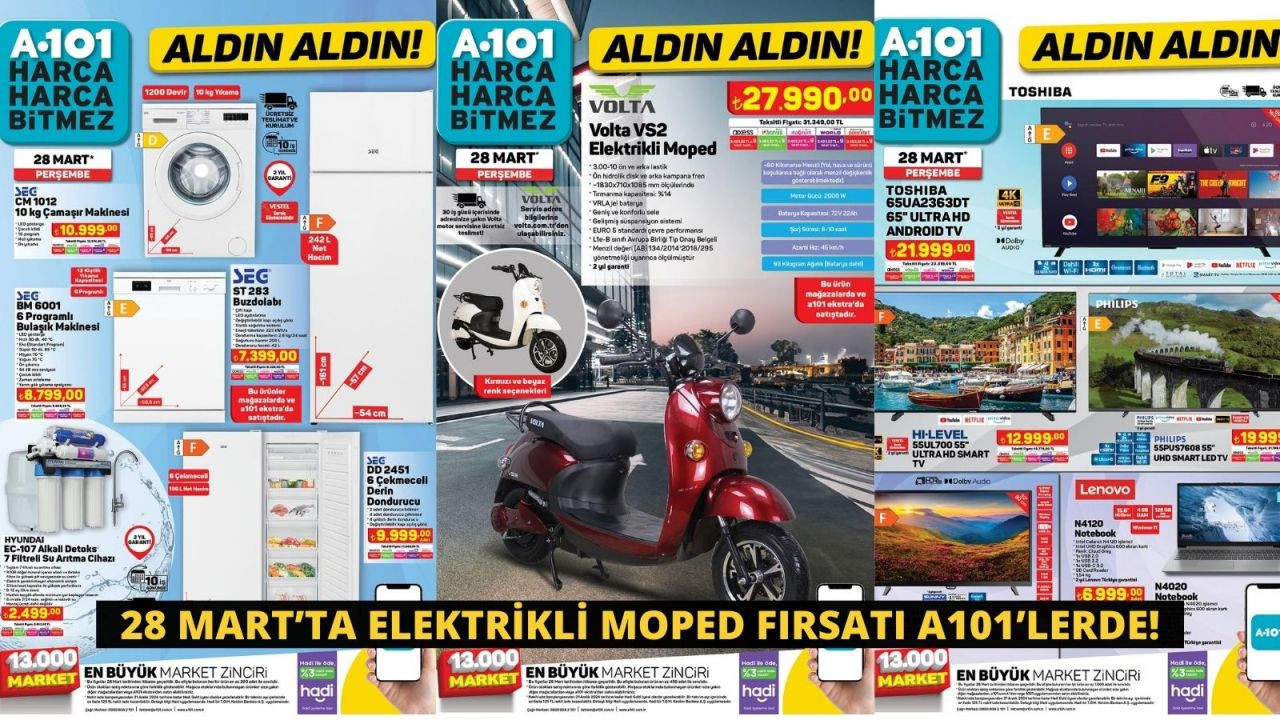 28 Mart’ta Elektrikli Moped Fırsatı A101’lerde! - Sayfa 1