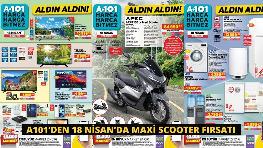 A101’den 18 Nisan’da Maxi Scooter Fırsatı