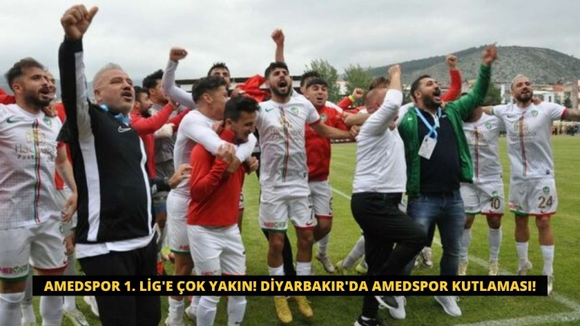 Amedspor 1. Lig'e çok yakın! Diyarbakır'da Amedspor kutlaması!