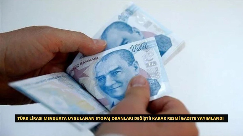 Türk lirası mevduata uygulanan stopaj oranları değişti! Karar Resmi Gazete Yayımlandı