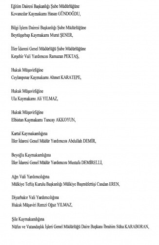 İşte görev yerleri değiştirilen mülki idare amirlerinin il il isim isim tam listesi - Sayfa 4