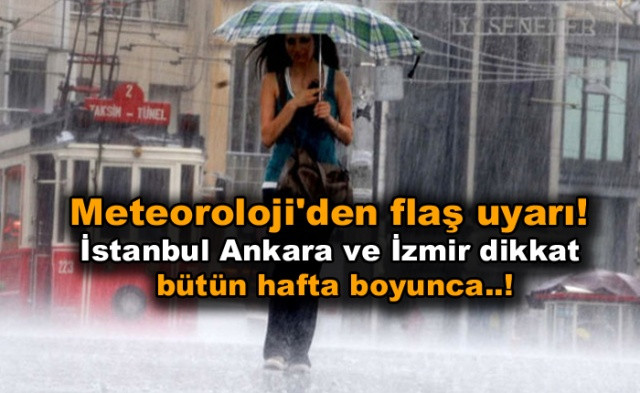 Meteoroloji'den flaş uyarı! İstanbul Ankara ve İzmir dikkat bütün hafta boyunca..! - Sayfa 1
