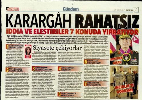 Hürriyet'in 'Karargah rahatsız' manşetine medyadan tepki yağmuru - Sayfa 1