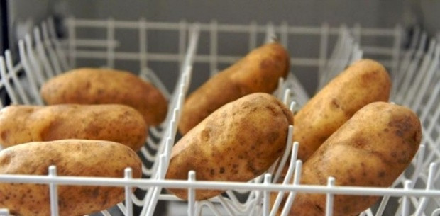 Patatesleri alın bulaşık makinesine atıp çalıştırın bakın neler olacak!