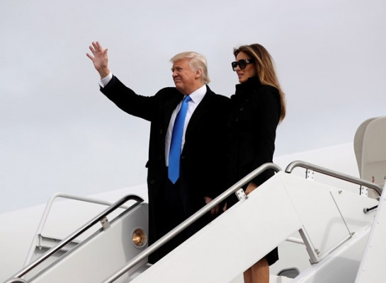 Amerika'nın 45. Başkanı Trump Washington'a geldi!