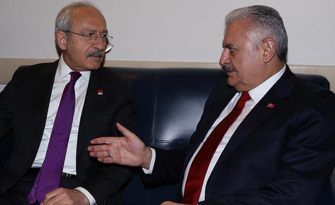 Başbakan Yıldırım TBMM'de CHP Genel Başkanı Kılıçdaroğlu ile görüştü
