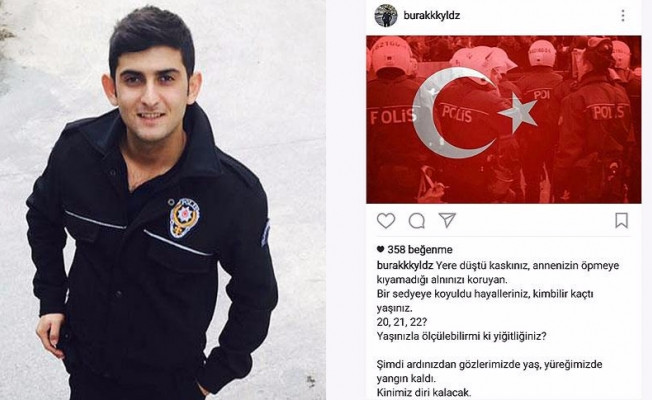 İstanbul'daki saldırıda şehit düşen polis memuru Yıldız'ın paylaşımı duygulandırdı