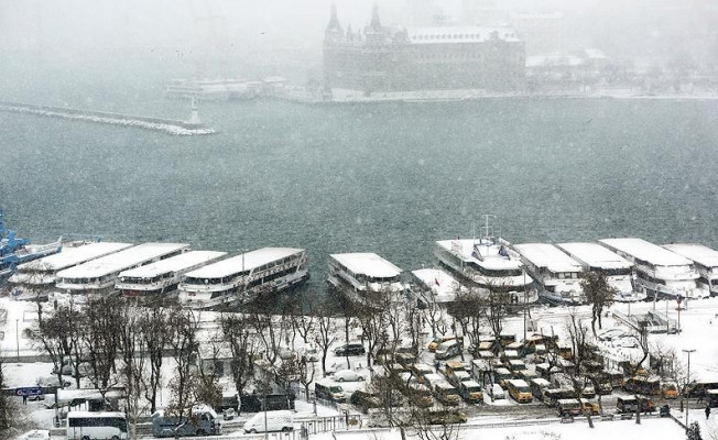 İstanbul'da kar etkisini artırdı video izle