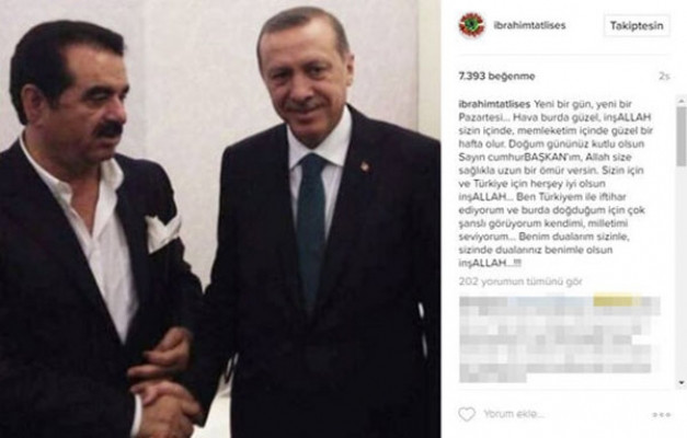 İbrahim Tatlıses'in Erdoğan paylaşımı olay oldu!