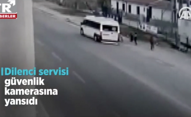 Adana'da dilenci servisi Mobese'ye takıldı