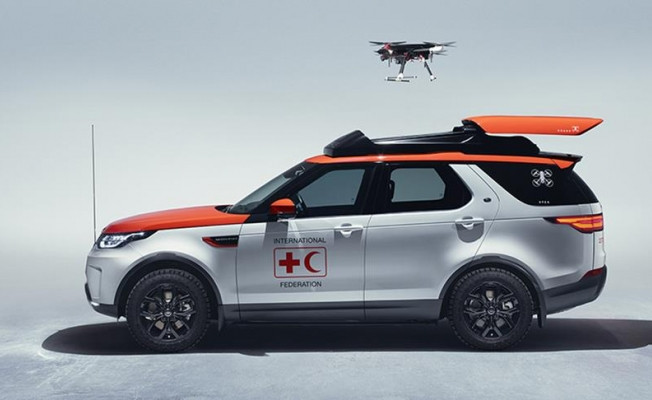 Land Rover'ın 'drone'lu aracı hayat kurtaracak
