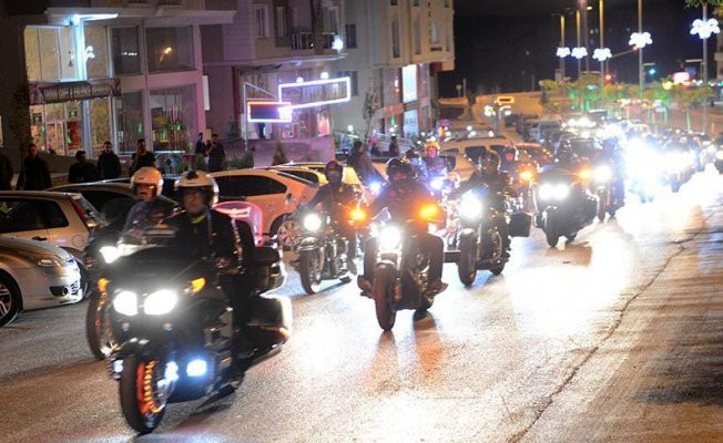 Chopper motosikletçilerden Kilis'te şehir turu