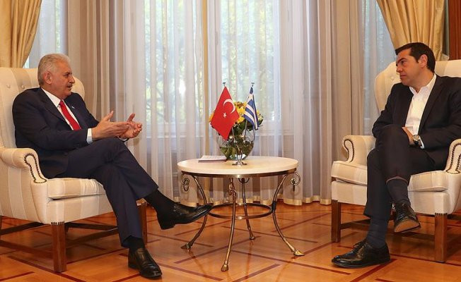 Başbakan Yıldırım'ın Yunan mevkidaşı Çipras ile görüşmesi başladı