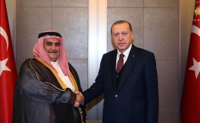 Cumhurbaşkanı Erdoğan Bahreyn Dışişleri Bakanı ile görüşüyor