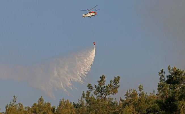 İzmir'deki orman yangınını söndürme çalışmaları devam ediyor