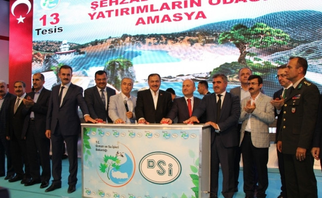 Bakan Eroğlu Amasya’da 126 milyon TL’lik tesislerin temelini attı