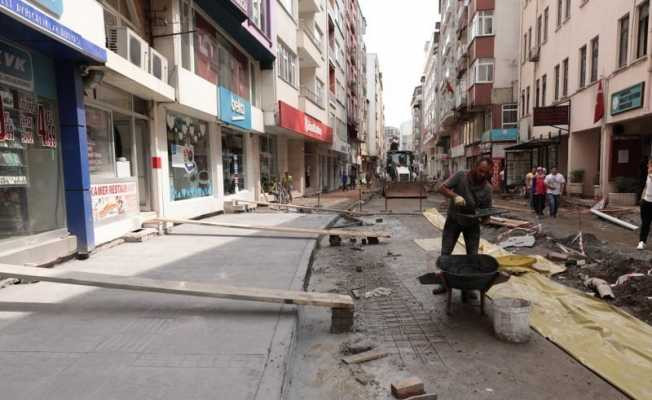 Fatsa’da baskı beton kaldırım ve yol çalışmaları
