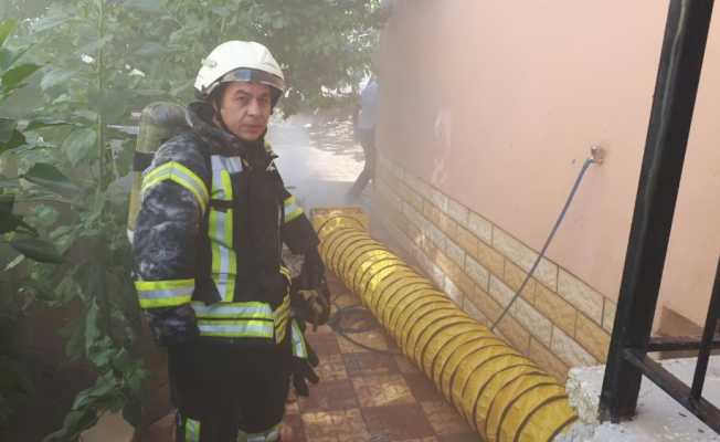 Karaman’da kömürlük yangını