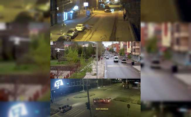 Kars’ta 5 kişinin yaralandığı 3 ayrı trafik kazası MOBESE’ye yansıdı