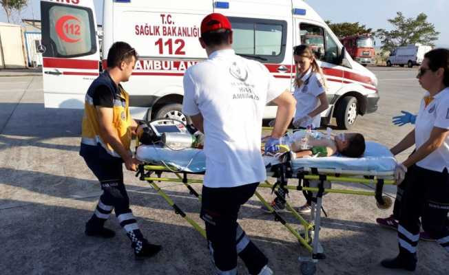 Ambulans helikopter minik Mehmet Ali için havalandı