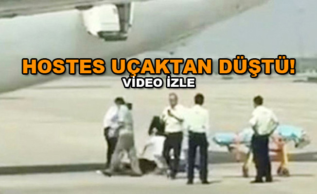 İnanılmaz olay! Hostes uçaktan düştü! video izle