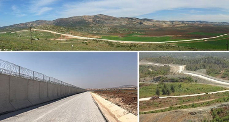 Suriye sınırına yapılan güvenlik duvarı bitmek üzere
