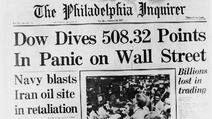 Wall Street 30 yıl önce bugün "Kara Pazartesi"yi yaşadı