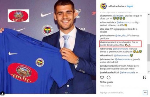 F.Bahçe'nin parodi hesabında Morata şaşkınlığı