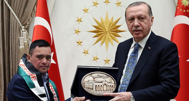 Erdoğan, down sendromlu Filistinli Muhammed et-Tavil'i kabul etti