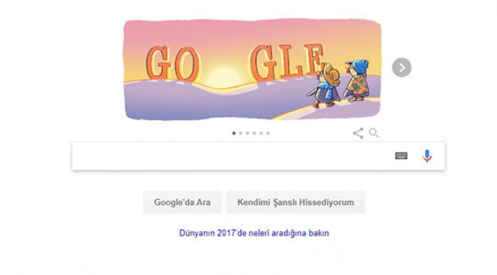 Google'dan 2018 sürpriz Doodle! Yeni yılın ilk günü Doodle oldu!