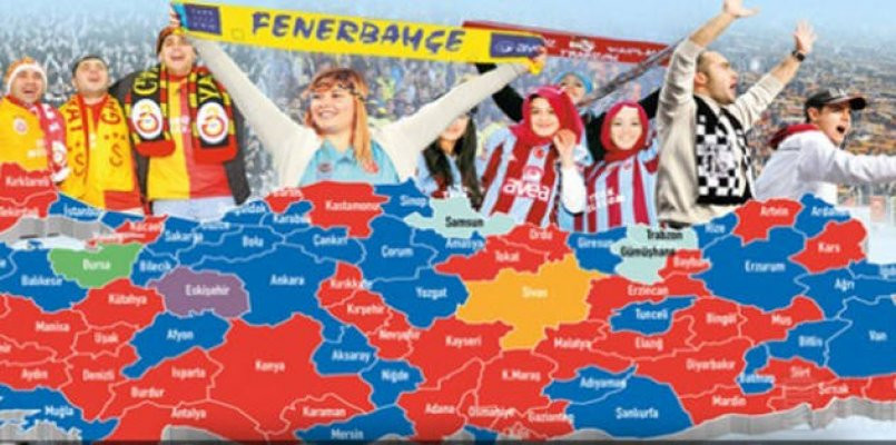 Türkiye'de hangi şehirde hangi takımın taraftarı daha fazla?