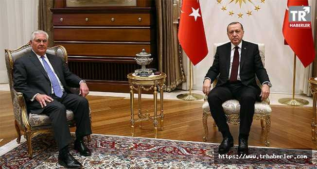 Erdoğan, ABD Dışişleri Bakanı Tillerson’ı kabul etti