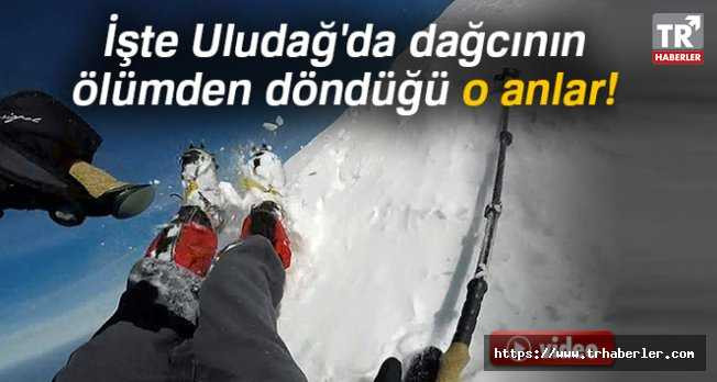 İşte Uludağ'da dağcının ölümden döndüğü o anlar! video izle