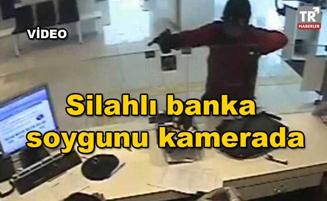 Kayseri’de silahlı banka soygunu kamerada video izle