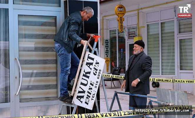 Yozgat'ta şehidi icraya veren avukatın bürosuna saldırı