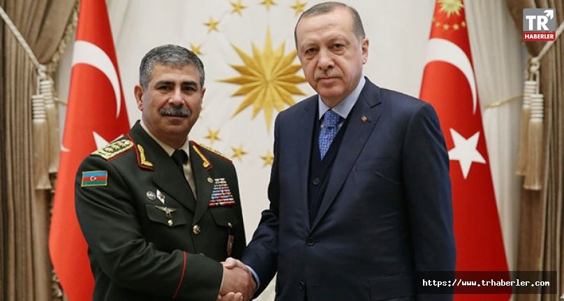 Erdoğan, Azerbaycan Savunma Bakanını kabul etti