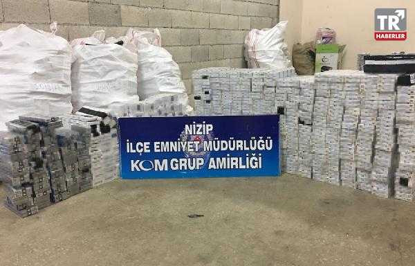 Nizip'te 5 bin paket kaçak sigara ele geçti