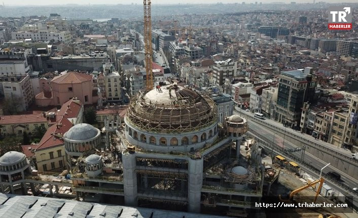 Bir yıl önce temeli atılan Taksim Camii'nin kaba inşaatının yüzde 85'i tamamlandı