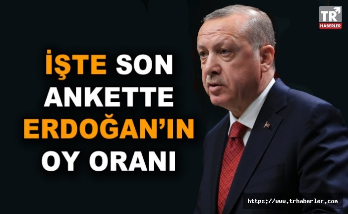 İşte son ankette Erdoğan'ın oy oranı!