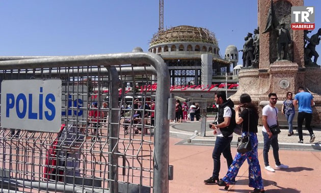 Taksim'de 1 Mayıs önlemleri alınmaya başlandı