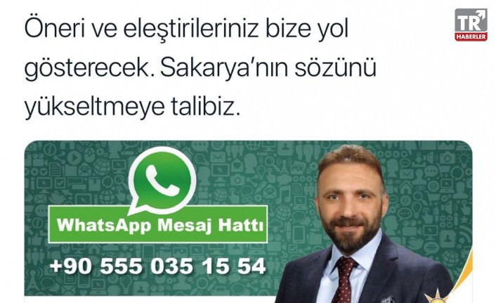 Aday adayı seçmenle iletişim kurmak için Whatsapp hattı açtı